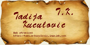 Tadija Kuculović vizit kartica